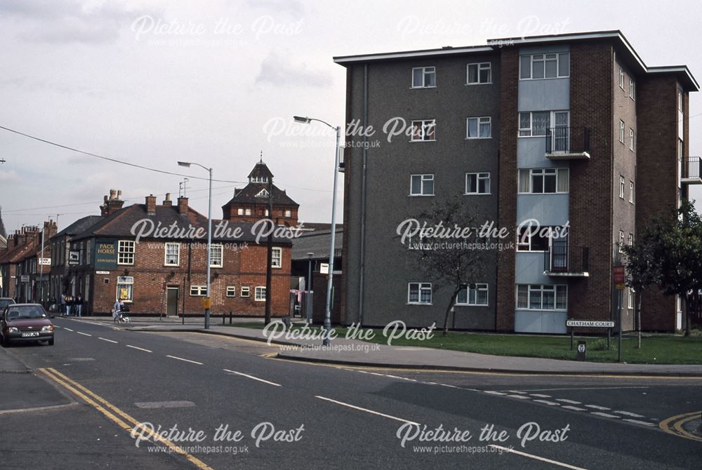 Albert Street Looking Towards Chatham Court, Newark, 1987