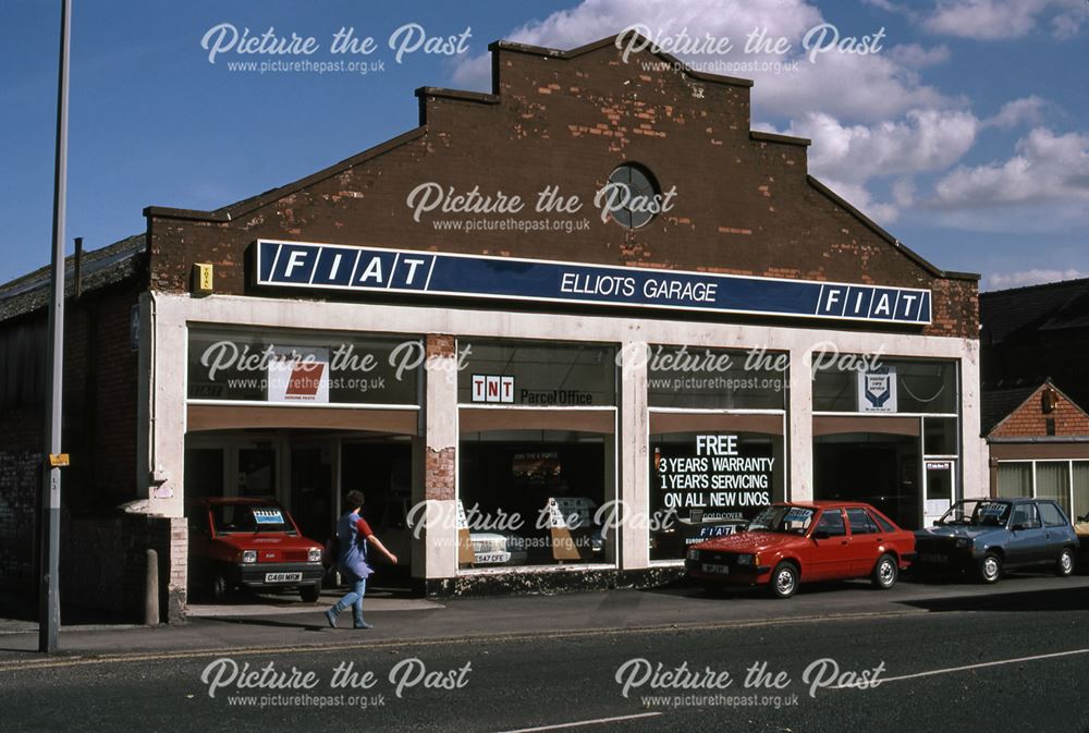 Elliott's Garage, Sleaford Road, Newark, 1987