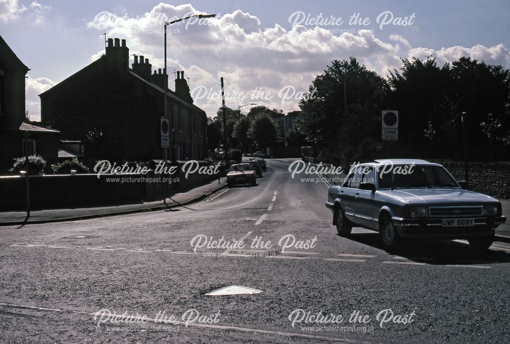 Friary Road from Sleaford Road, Newark, 1987