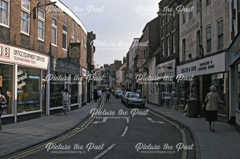 Stodman Street Looking East to Town Centre, Newark, 1987