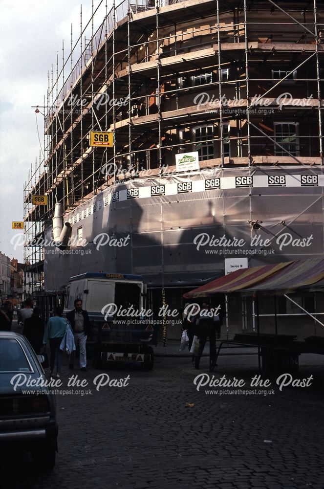 Nat West Bank Under Renovations, Stodman Street, Newark, 1987