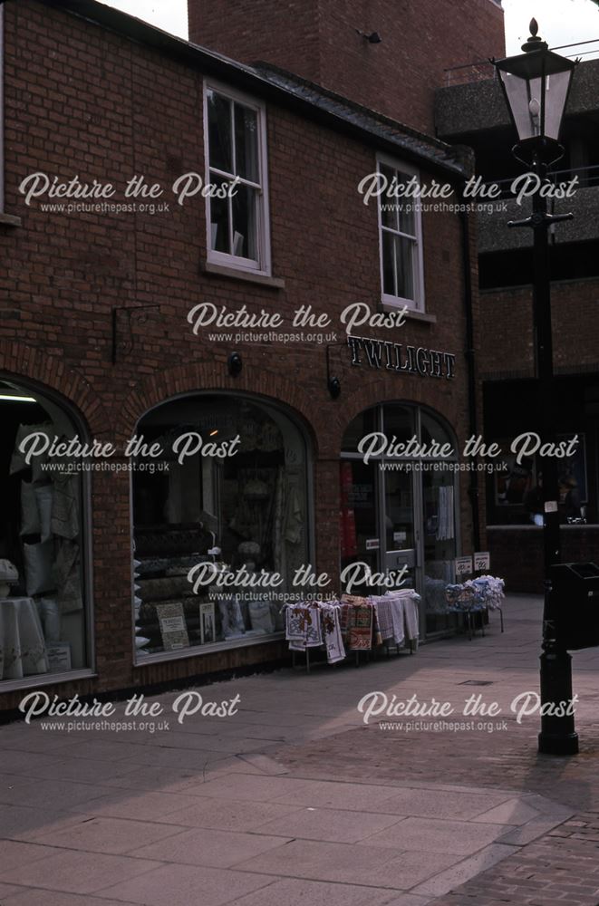 Bedding Shop, Clinton Arms Courtyard, Market Place, Newark, 1987