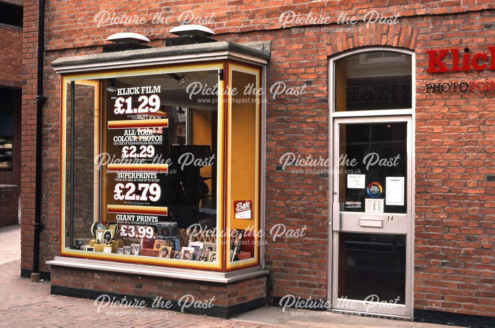 Klick Photo Shop, Clinton Arms Courtyard, Market Place, Newark, 1987