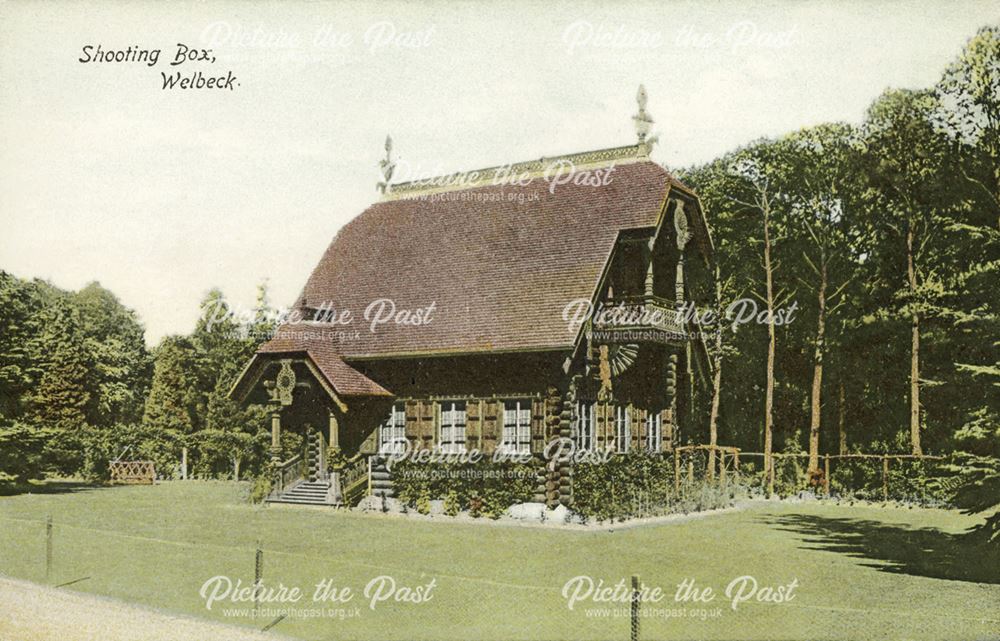 Russian Log Cottage, Clipstone Drive, Welbeck Abbey Estate, c 1884