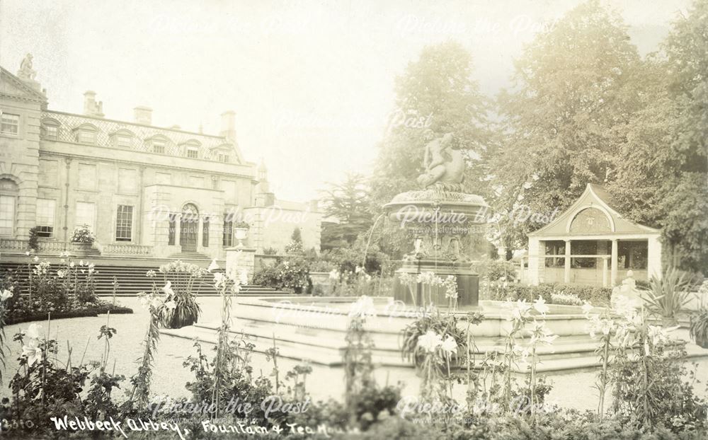 Fountain and Tea House, Welbeck Abbey, 1906