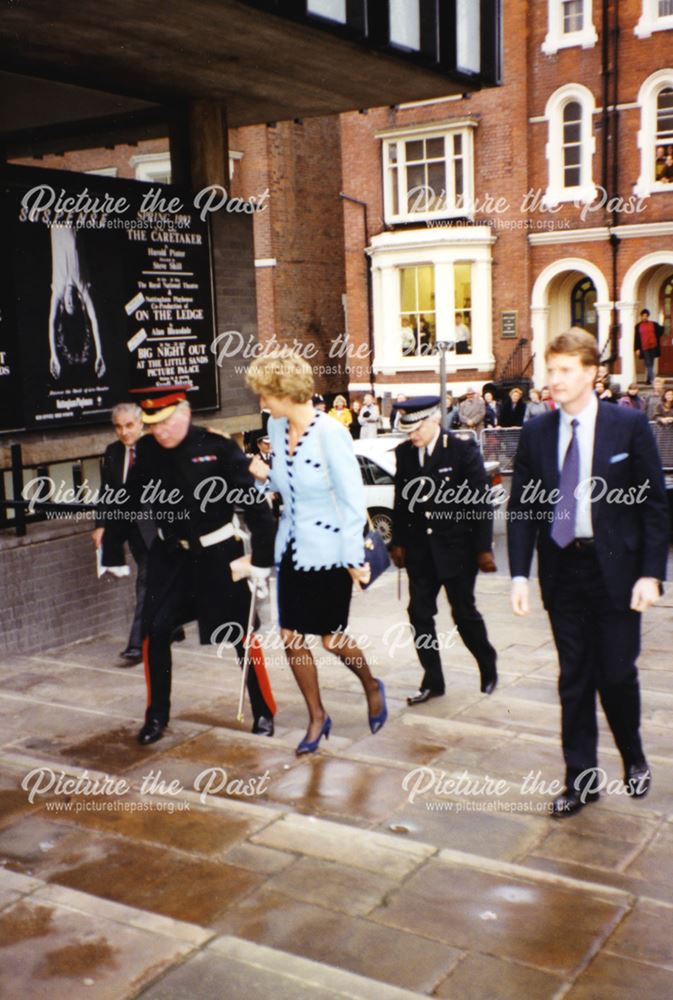 The Princess of Wales visiting Nottingham Playhouse, 1993