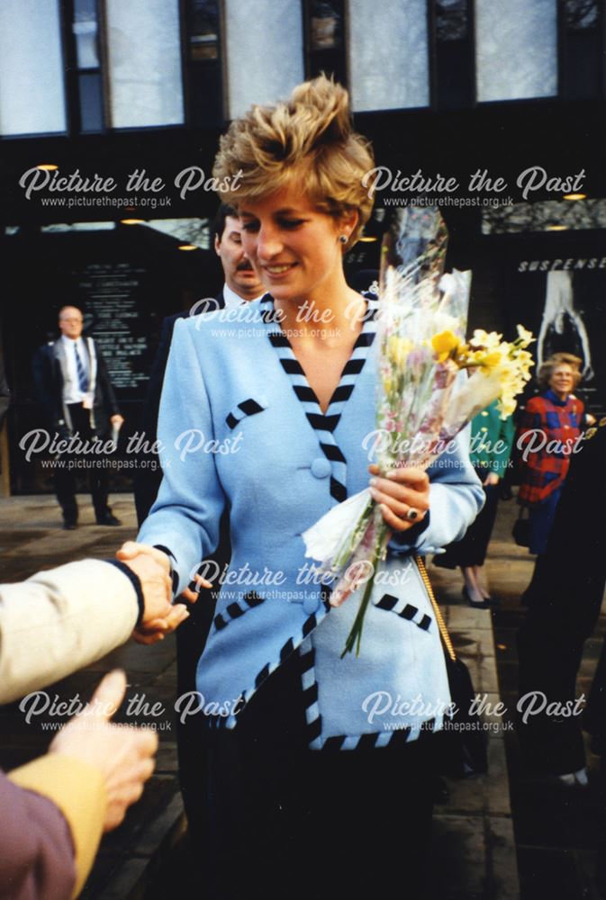 The Princess of Wales visiting Nottingham Playhouse, 1993