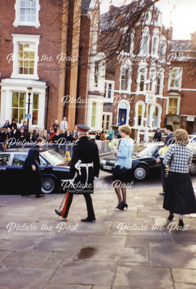 The Princess of Wales visiting Nottingham Playhouse, 1993