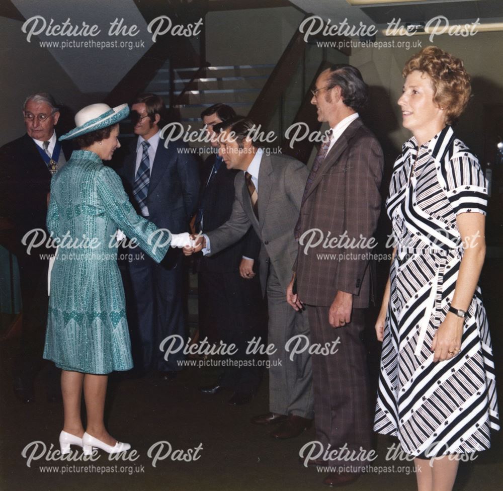 Queen Elizabeth II Officially Opening Mansfield Library, 1977