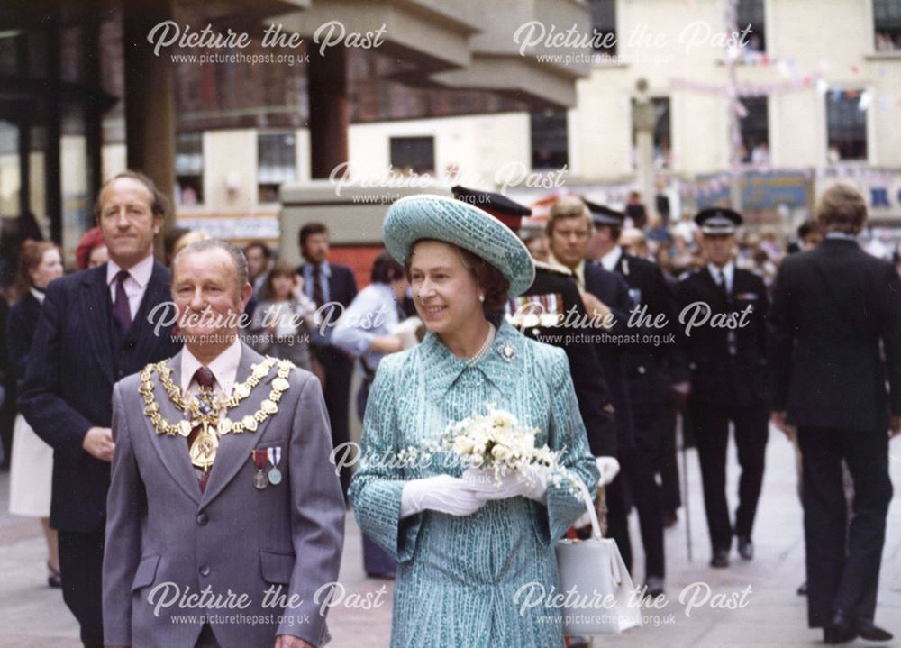 Queen Elizabeth II Officially Opening Mansfield Library, 1977