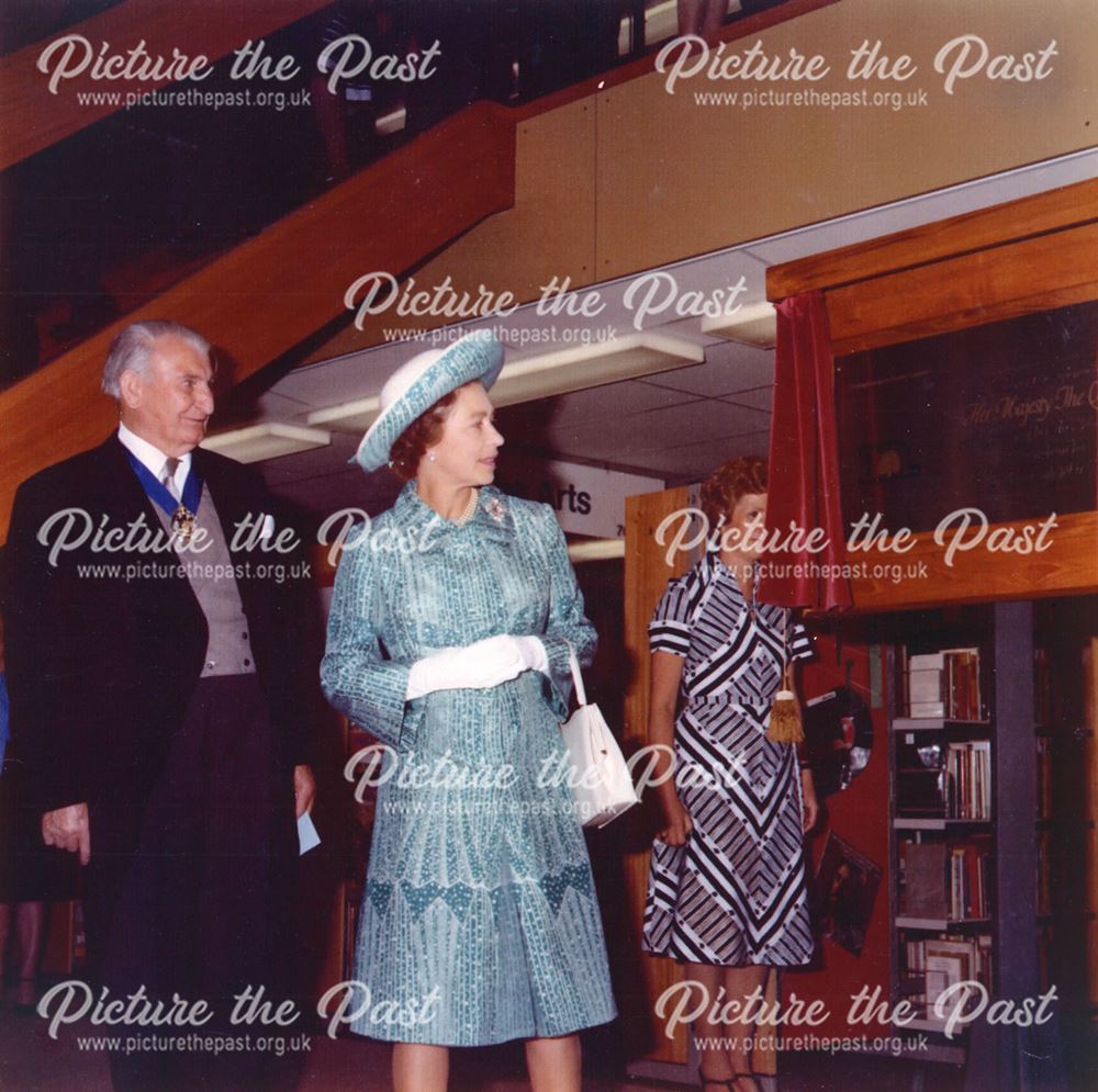 Queen Elizabeth II Officially Opening Mansfield Library, 1977