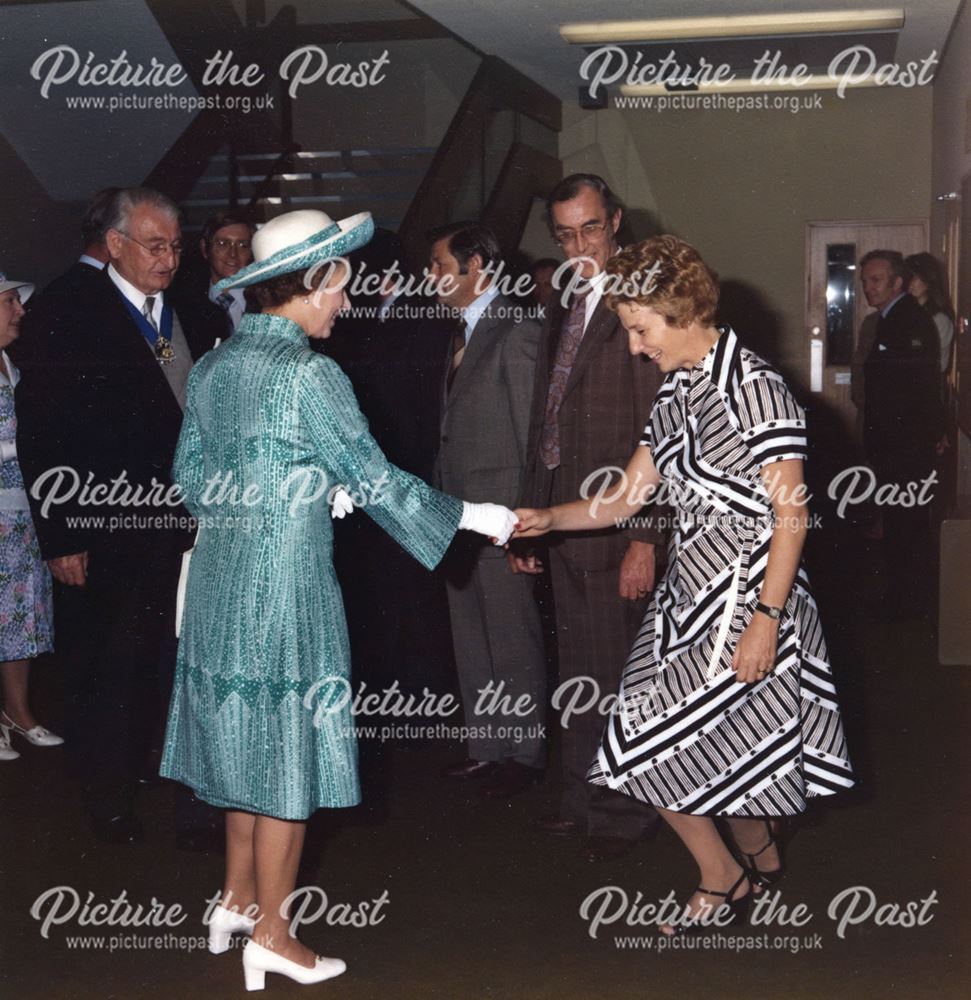 Queen Elizabeth II Officially Opening Mansfield Library, 1977