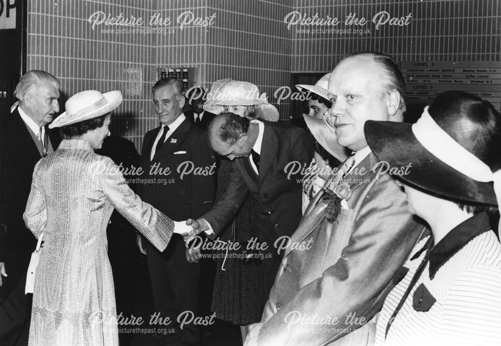 Queen Elizabeth II Officially Opening Mansfield Library, 1977