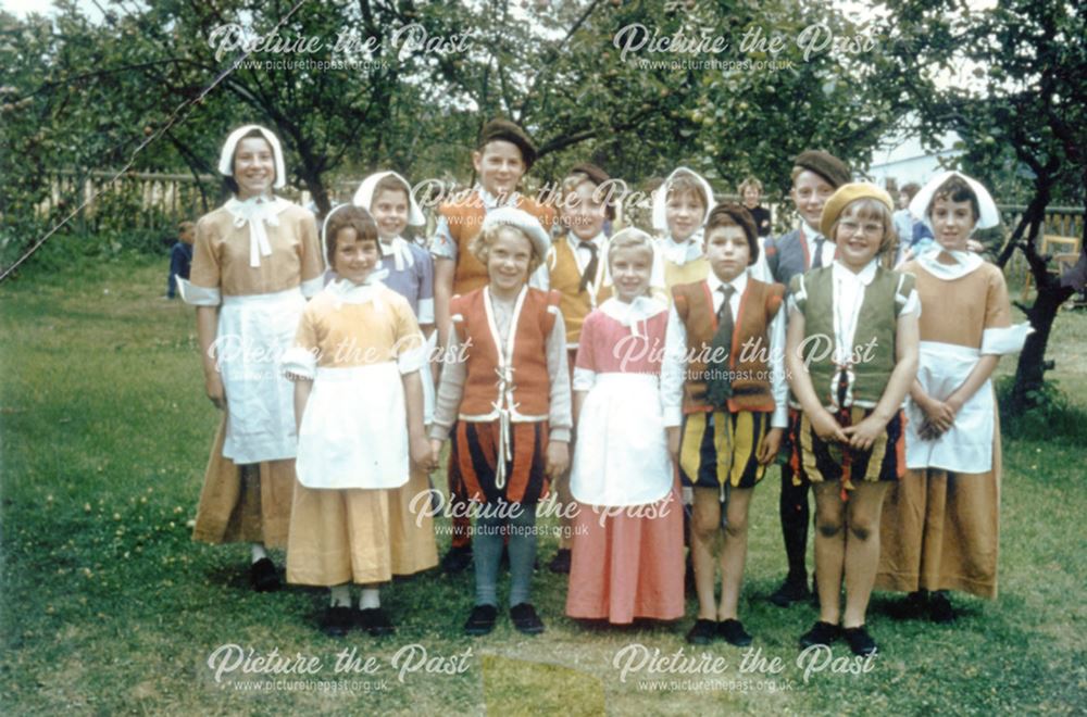 Kirklington Primary School Country Dance Group, Southwell Road, c 1961