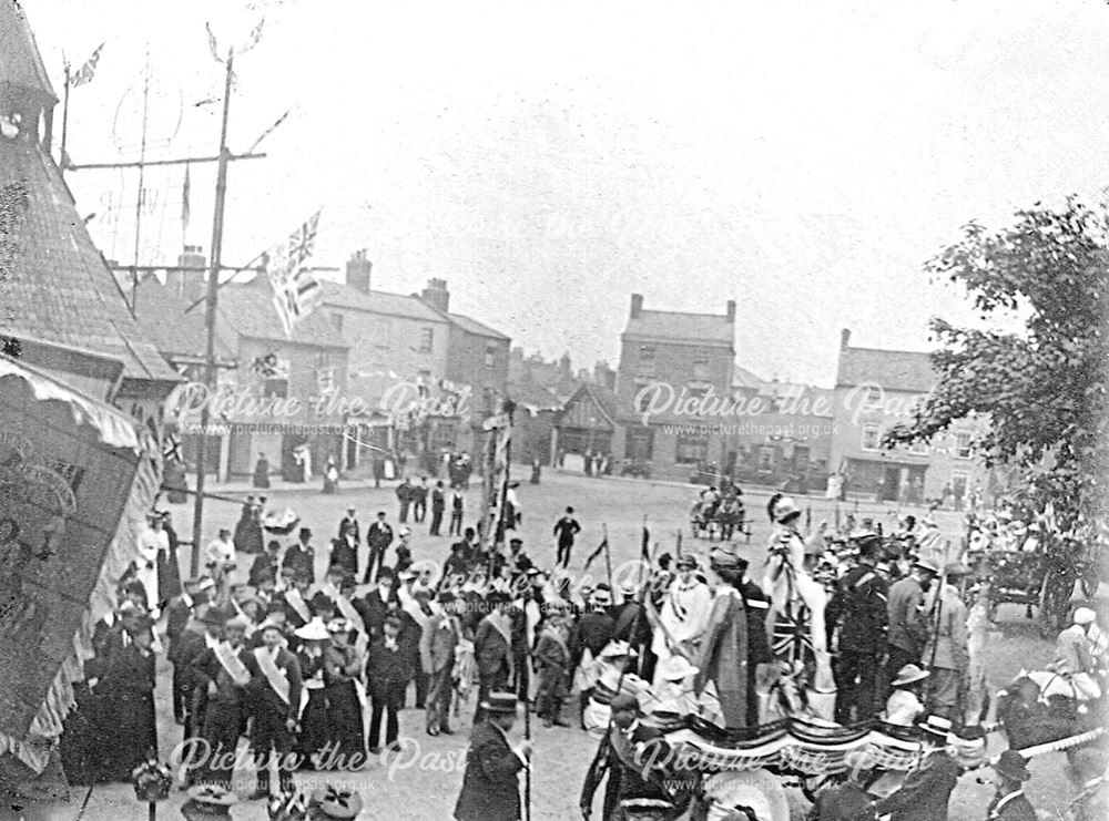 Celebrations for Coronation of Edward VII, Market Place, Bingham, 1902