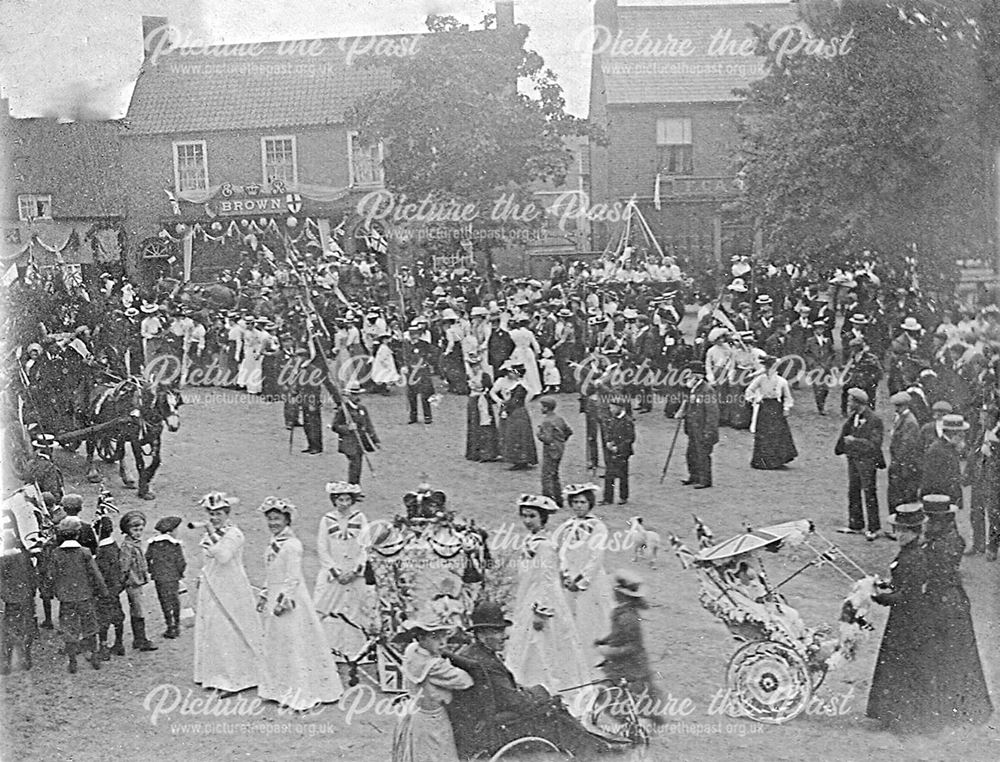Celebrations for Coronation of Edward VII, Market Place, Bingham, 1902