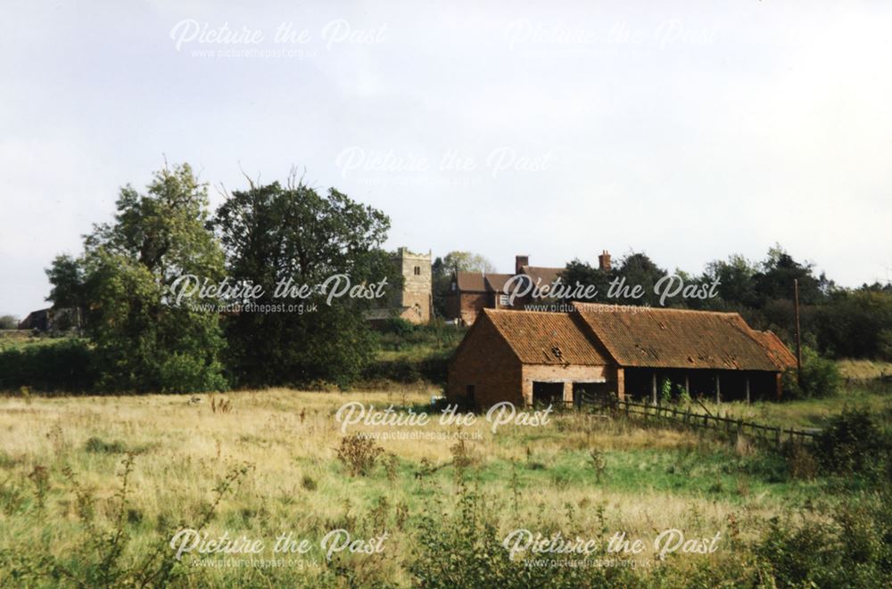 Church and Cartsheds Rectory Farm, Bilsthorpe, c 1992