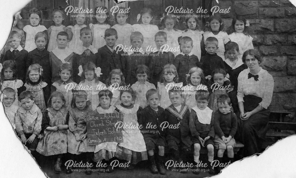 Class Photo, Church Street Infants School, Sutton In Ashfield, 1913