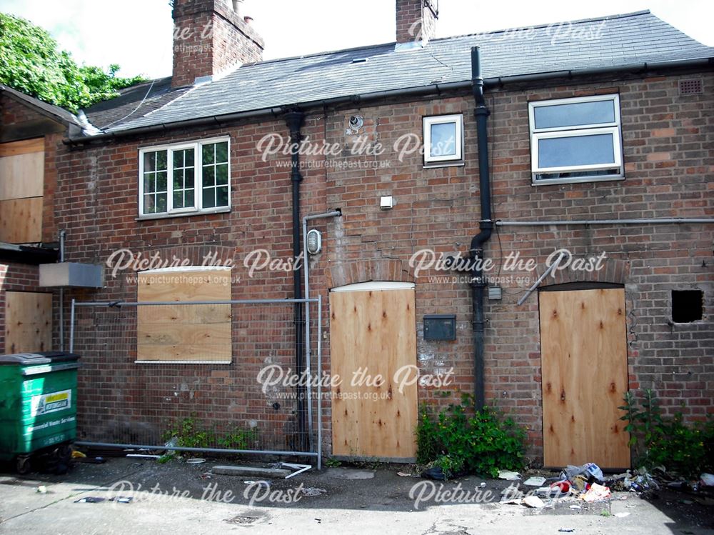 Boarded-Up Rear of Shop and Cottages, Abbey Street, Lenton, 2012