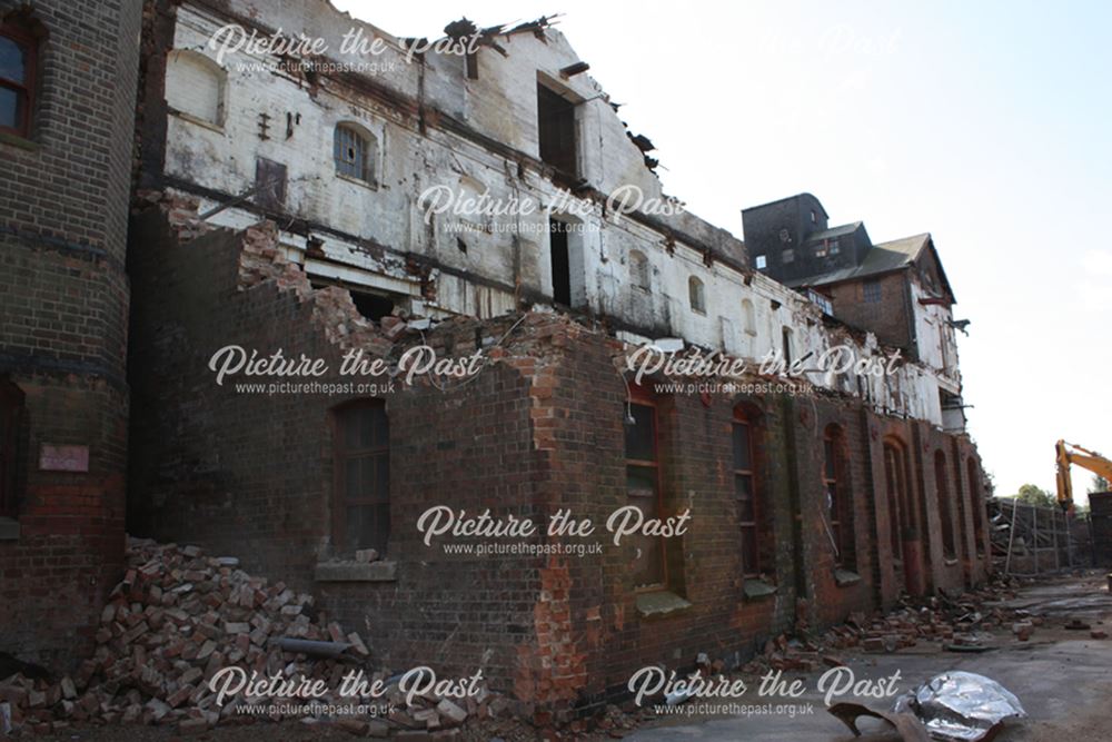 Demolition of Beeston Maltings, 2012