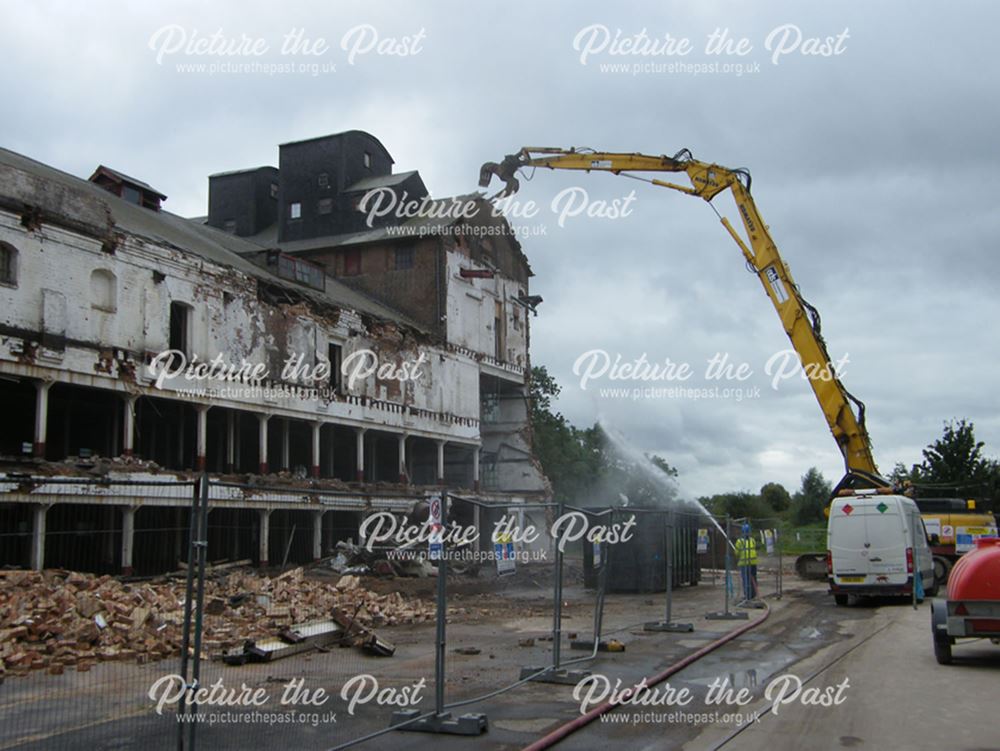 Demolition of Beeston Maltings, 2012