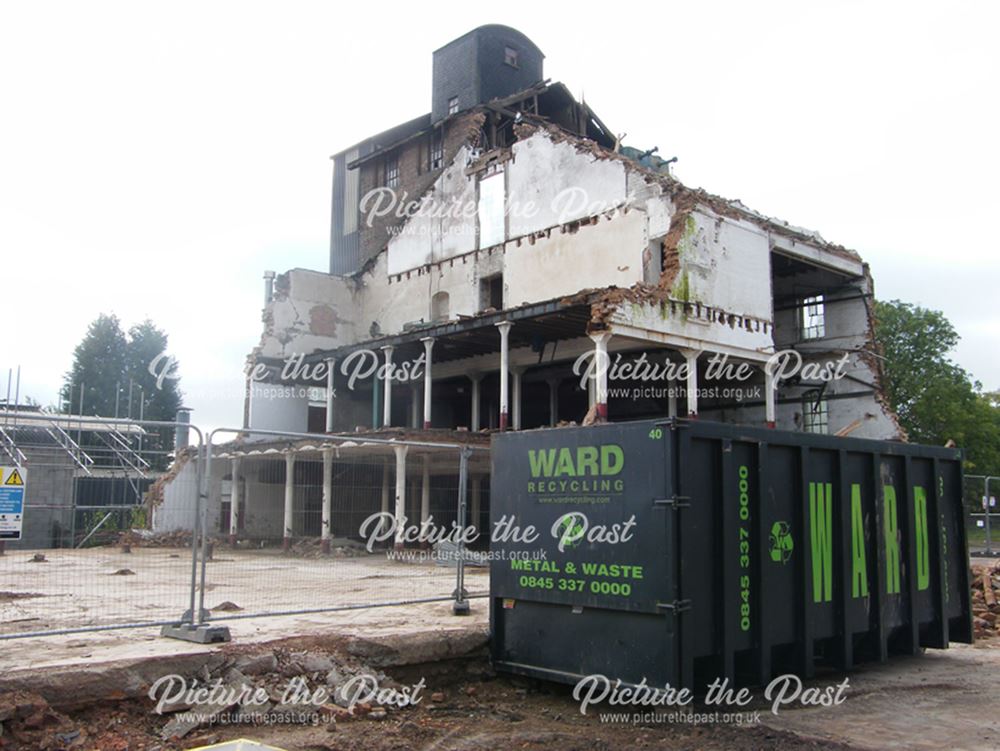 Demolition of Beeston Maltings, 2012