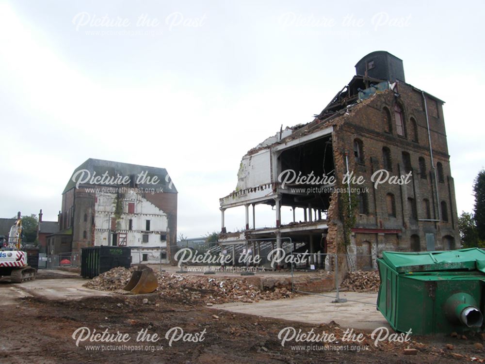 Demolition of Beeston Maltings, 2012