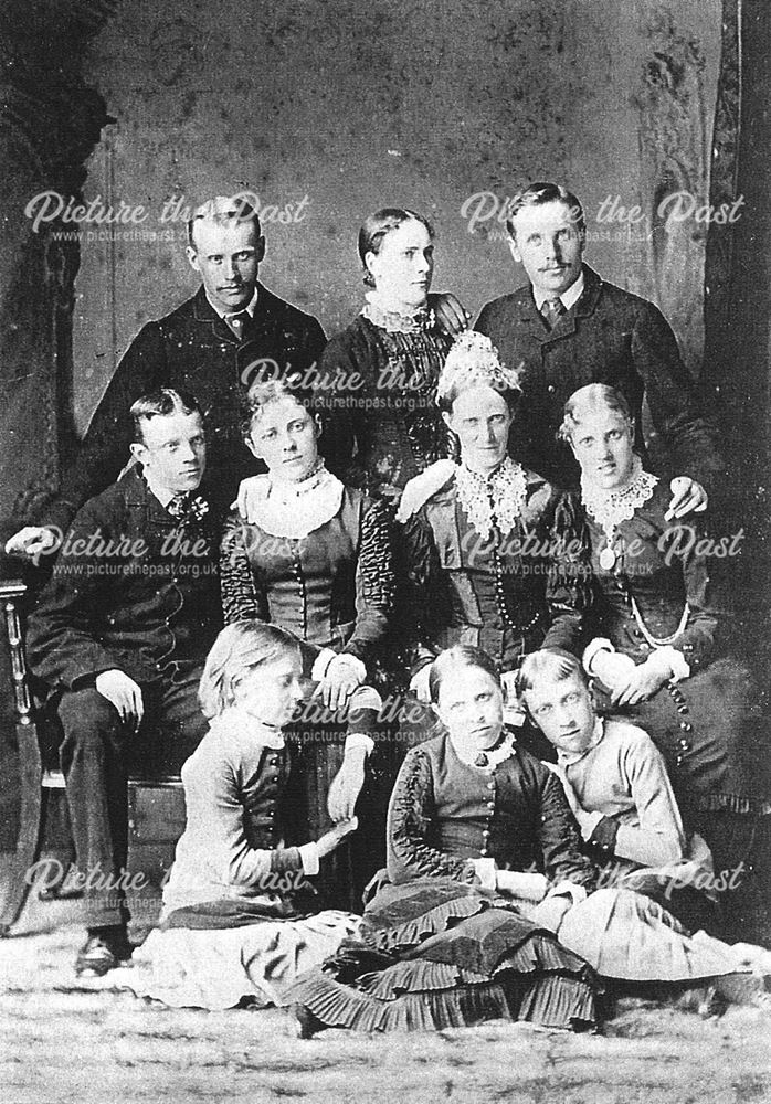 Ellen Aslin and her Nine Children, c 1875