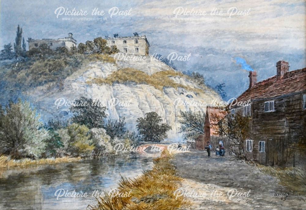 Nottingham Castle from the Nottingham Canal, 1865