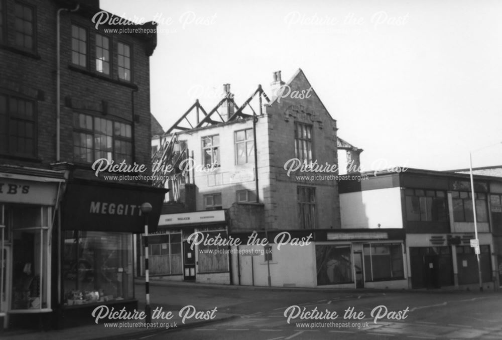 Demolition of School, Corner of Station Road, Mansfield, 1973