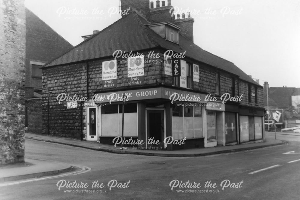 Corner of Belvedere Street and Peacock Street, Mansfield, 1973