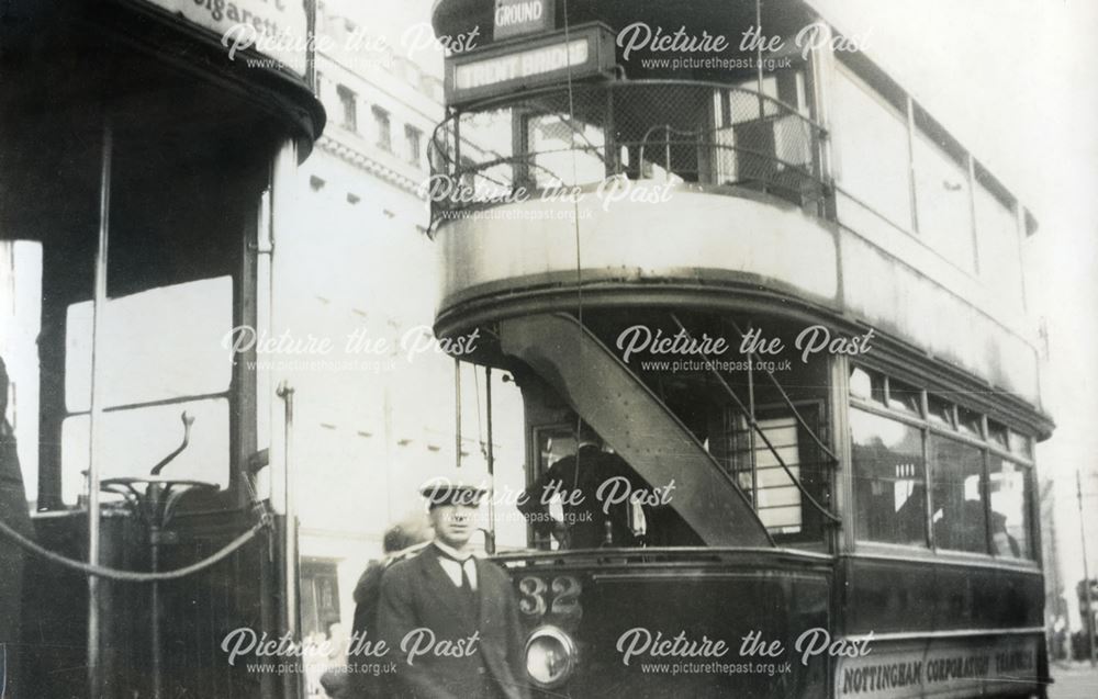 Nottingham Corporation Tramways tram No 32, Nottingham, c 1930 ?