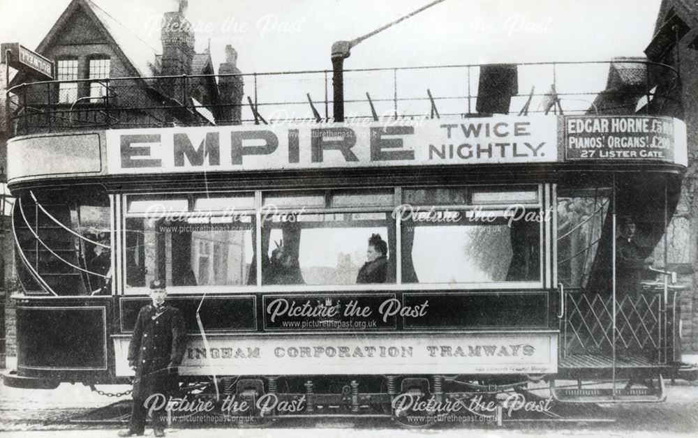 Nottingham Corporation Tramways tram, Nottingham, c 1905 ?