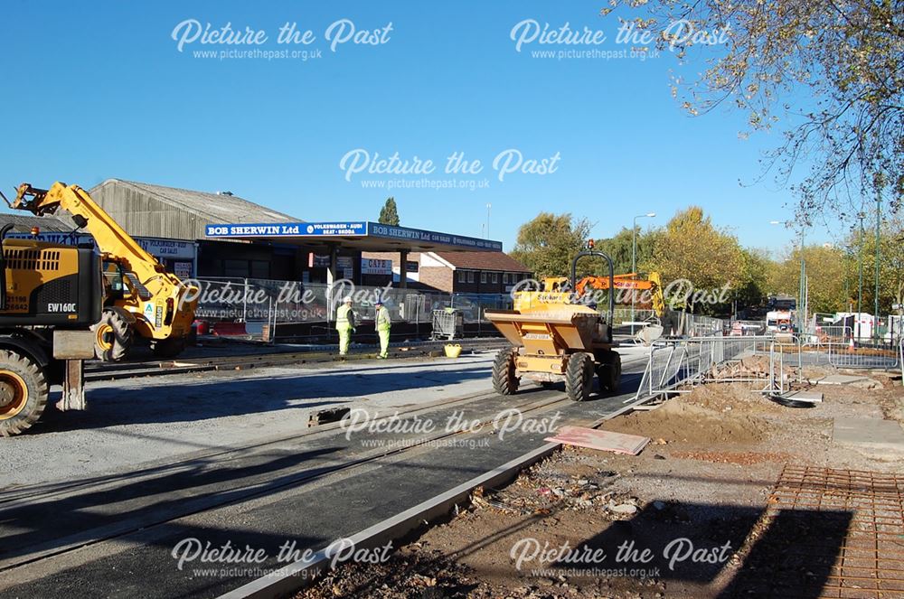 Extension of the NET Tram System, Southchurch Drive, Clifton, Nottingham, 2013