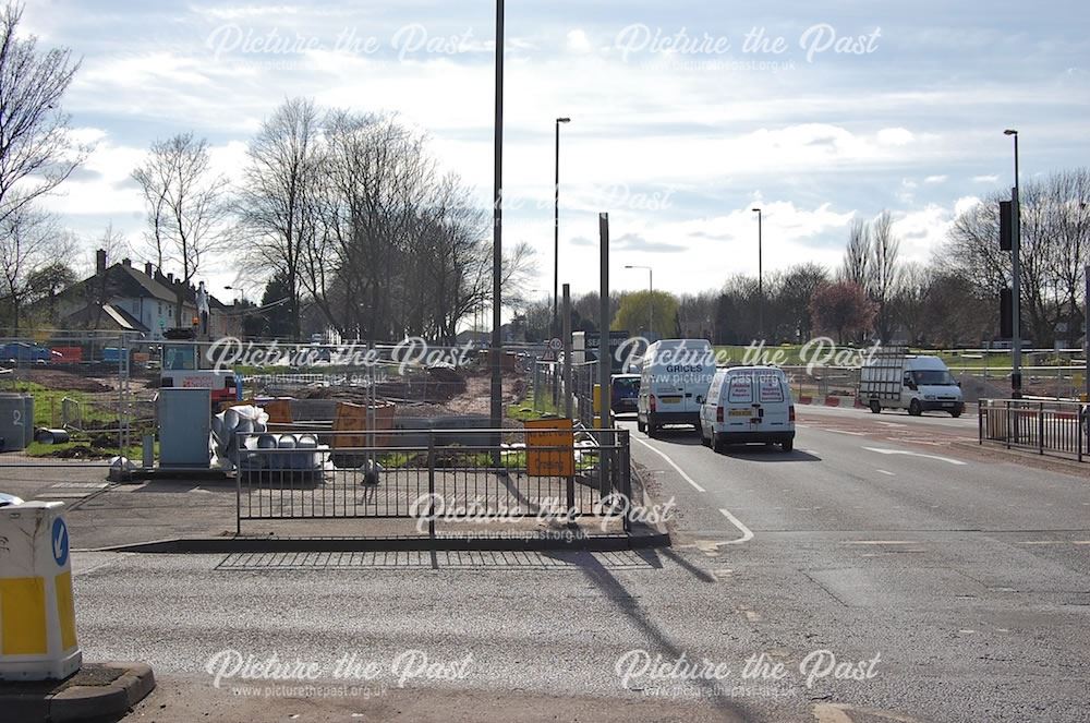 Road widening at the junction of Clifton Lane and Farnborough Road, Clifton, Nottingham, 2014