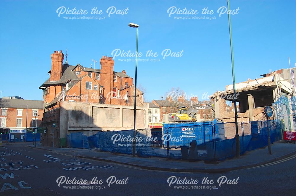 Demolition of York House from Union Road, Nottingham, 2015