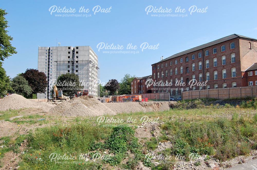 Demolition of the final block of flats at Willoughby Street, Lenton, Nottingham, 2014