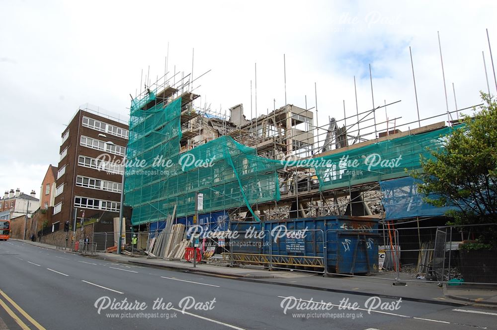 Demolition of Talbot House, Wollaton Street, Nottingham, 2015