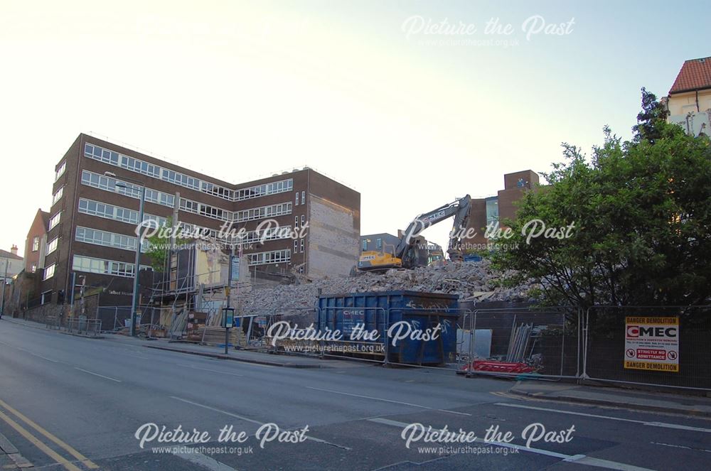 Demolition of Talbot House, Wollaton Street, Nottingham, 2015