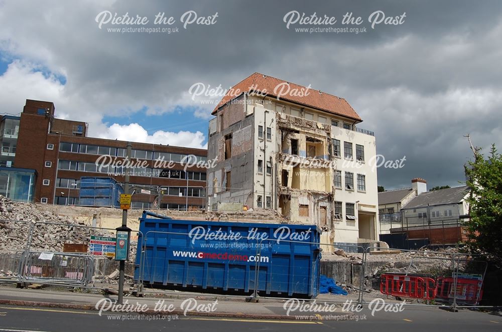 Demolition of Talbot House, Wollaton Street, Nottingham, 2015