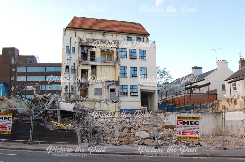 Demolition of Talbot House, Wollaton Street, Nottingham, 2015