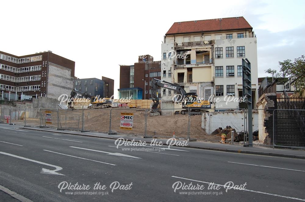 Demolition of Talbot House, Wollaton Street, Nottingham, 2015