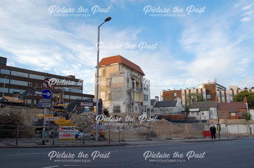 Demolition of Talbot House, Wollaton Street, Nottingham, 2015