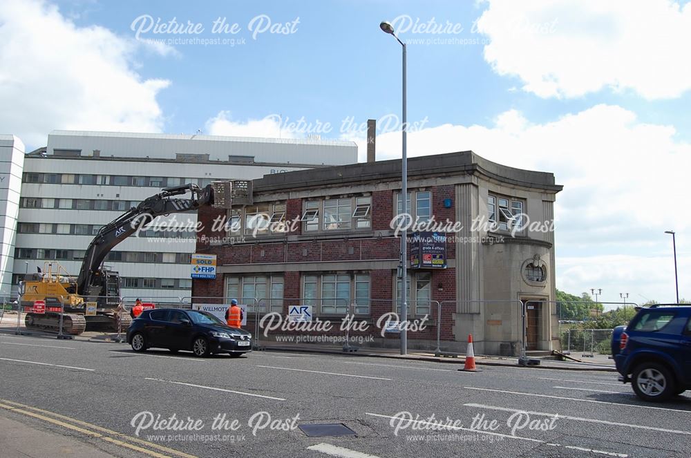 Demolition of a former offices on Lower Parliament Street, Nottingham, 2015