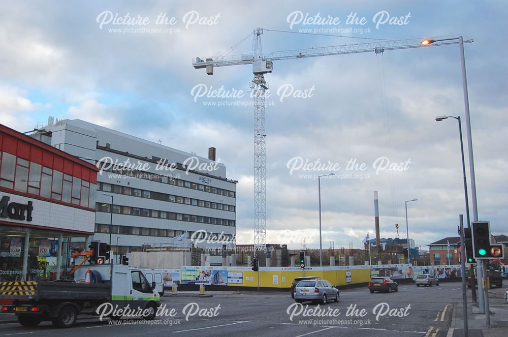 New offices being built on Lower Parliament Street, Nottingham, 2016