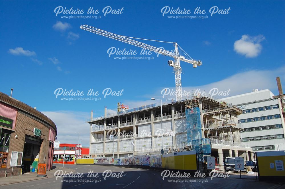 New offices being built on Lower Parliament Street, Nottingham, 2016