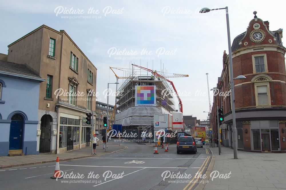 Construction of new student apartments, Talbot Street, Nottingham, 2015