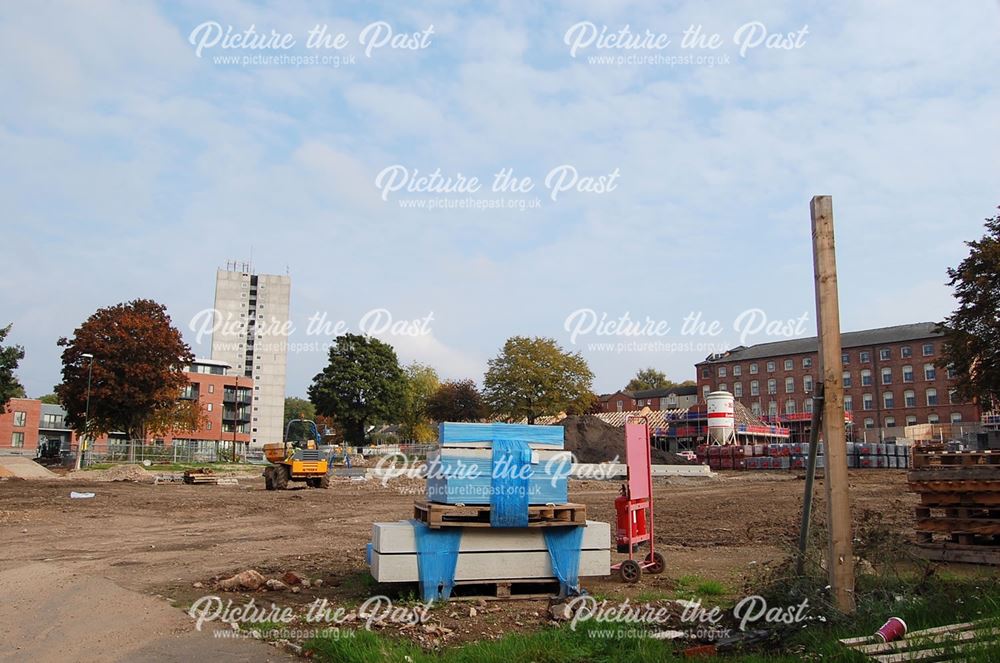 Construction of new housing, Willoughby Street, Lenton, Nottingham, 2015