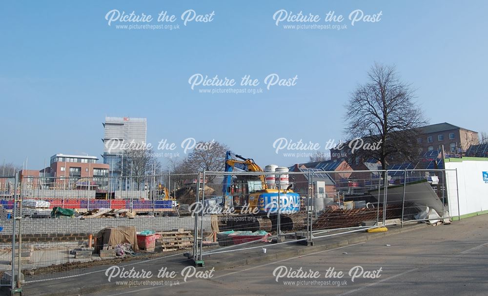 Construction of new housing, Willoughby Street, Lenton, Nottingham, 2016