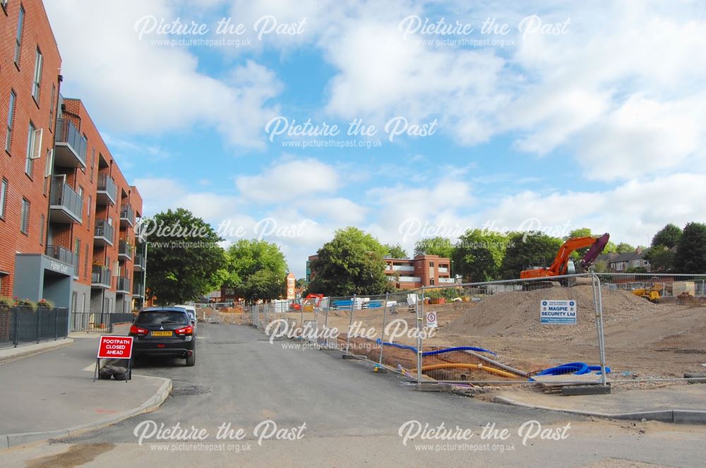 Construction of new housing, Willoughby Street, Lenton, Nottingham, 2016